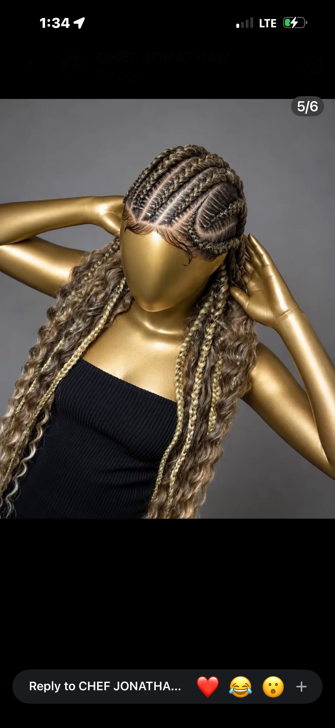 Cornrows with design